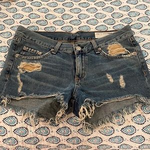 Rag & bone denim distressed shorts
